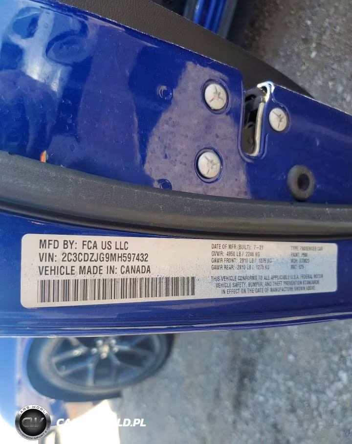 2021 Dodge Challenger Gt VIN:2C3CDZJG9MH597432 - 13