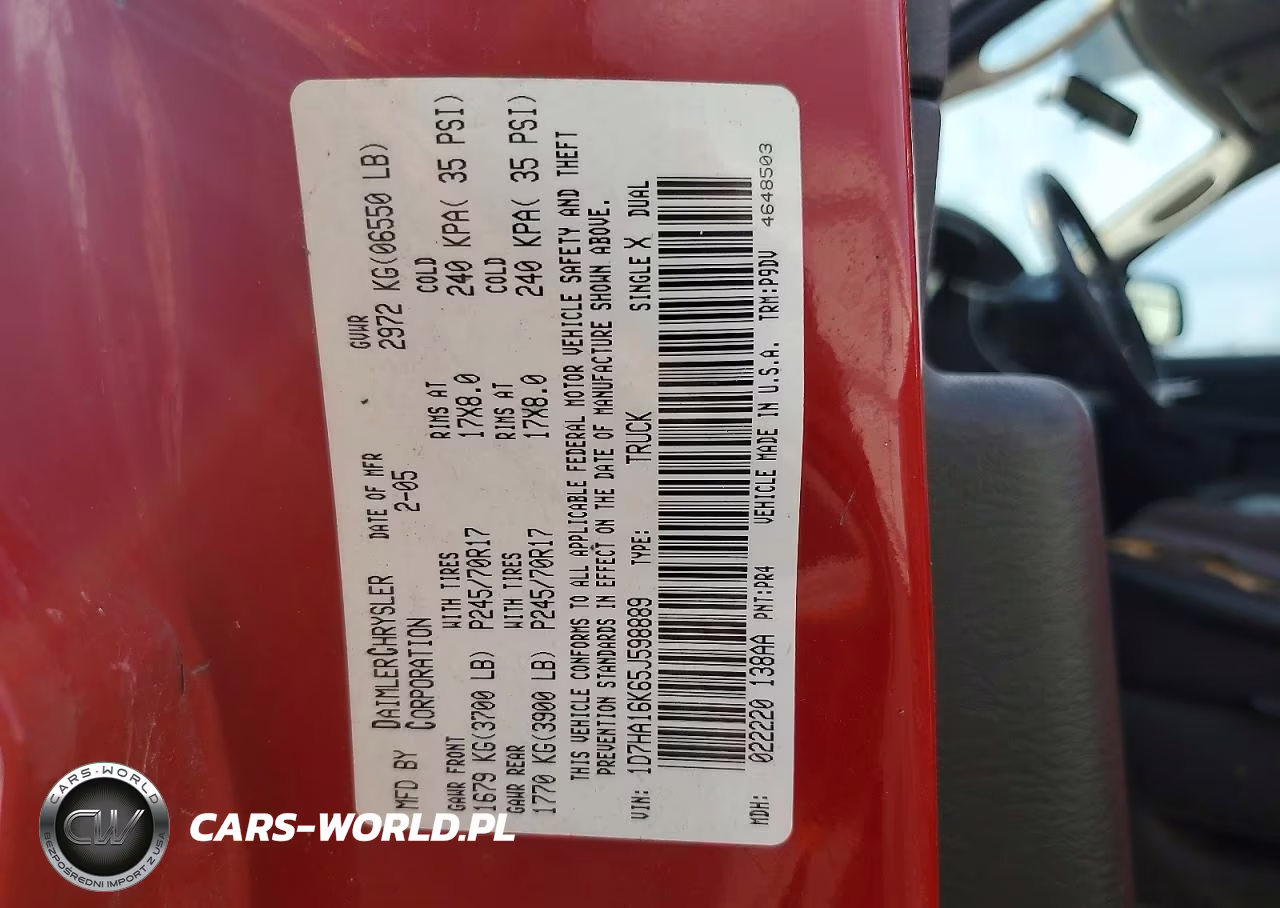 2005 Dodge Ram 1500 St VIN:1D7HA16K65J598889 - 12