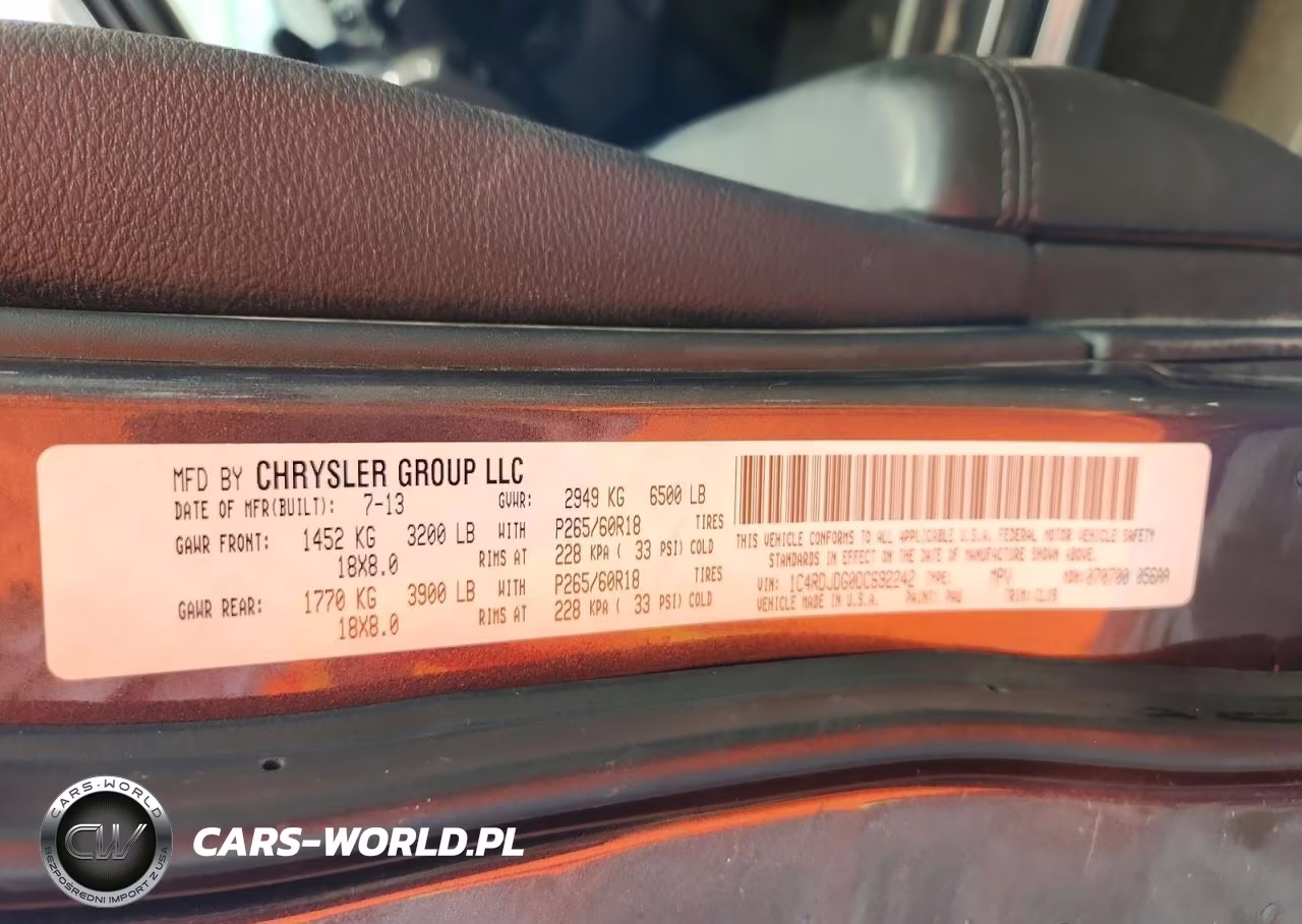 2013 Dodge Durango Crew VIN:1C4RDJDG0DC692242 - 13