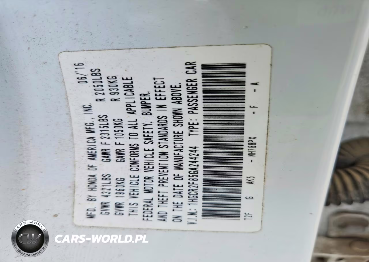2016 Honda Accord Exl VIN:1HGCR2F85GA244244 - 13