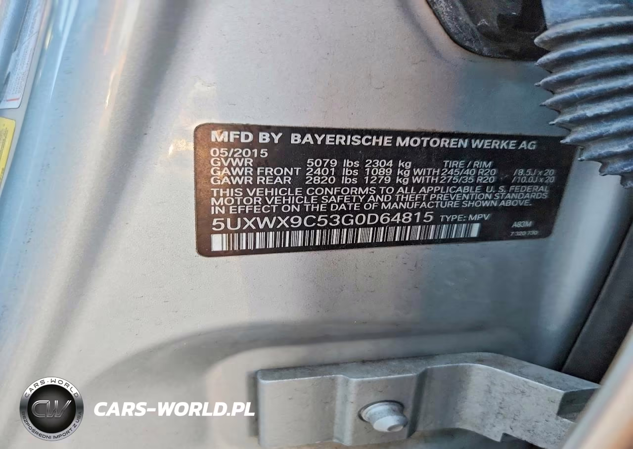 2016 BMW X3 xDrive28I VIN:5UXWX9C53G0D64815 - 13