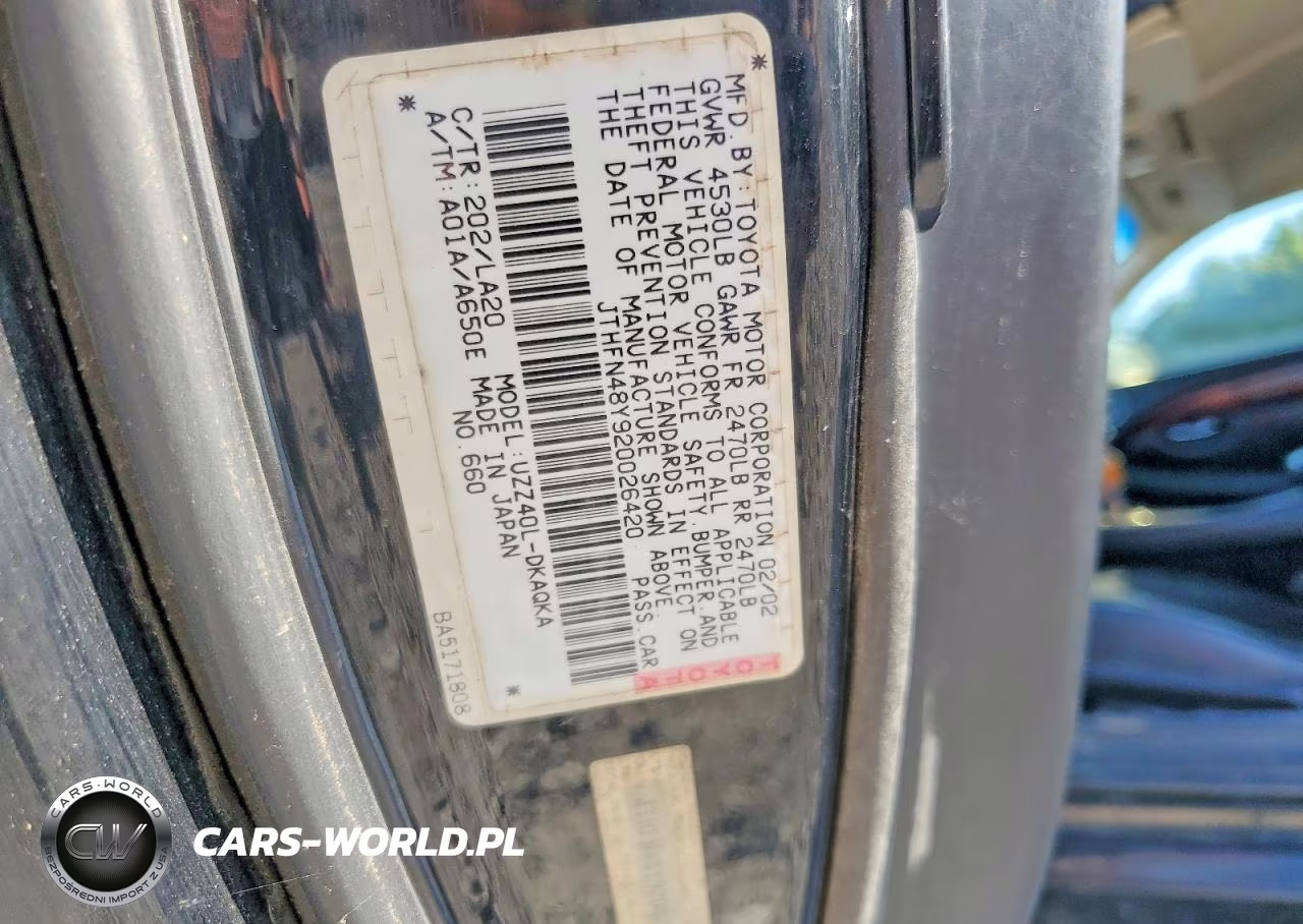 2002 Lexus Sc 430 VIN:JTHFN48Y920026420 - 12