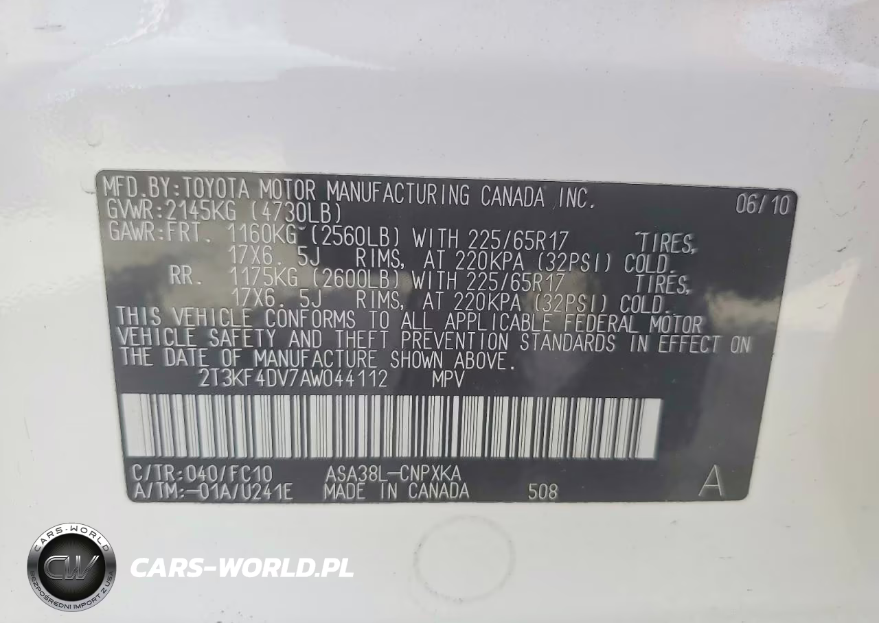2010 Toyota Rav4 Base VIN:2T3KF4DV7AW044112 - 13