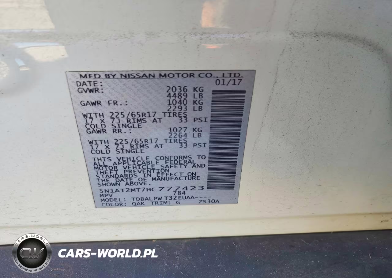 2017 Nissan Rogue S VIN:5N1AT2MT7HC777423 - 13