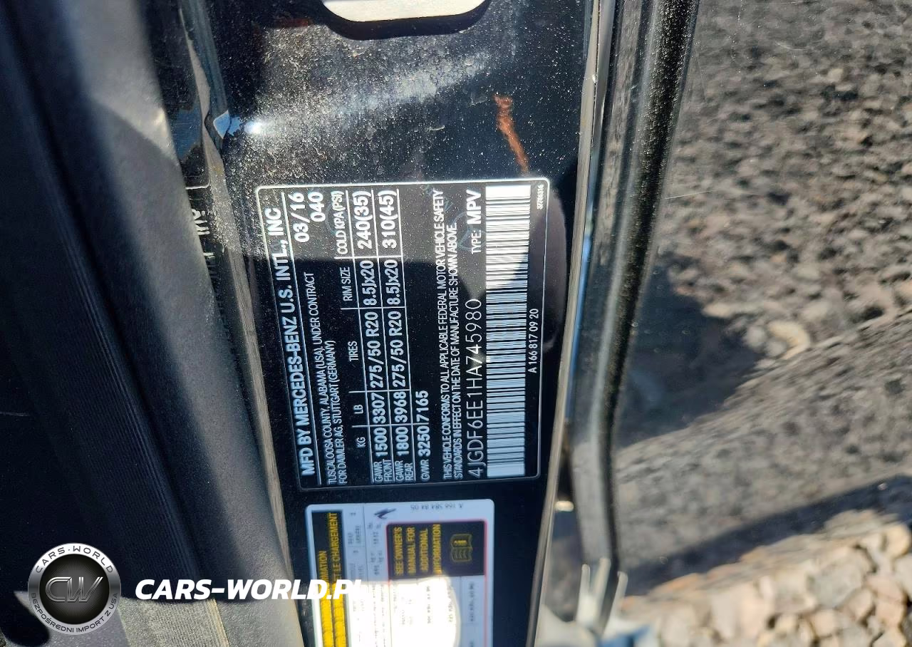 2017 Mercedes-Benz Gls 450 4Matic VIN:4JGDF6EE1HA745980 - 12