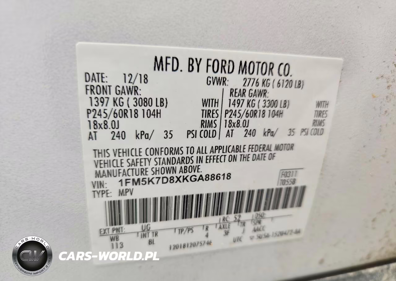 2019 Ford Explorer Xlt VIN:1FM5K7D8XKGA88618 - 13