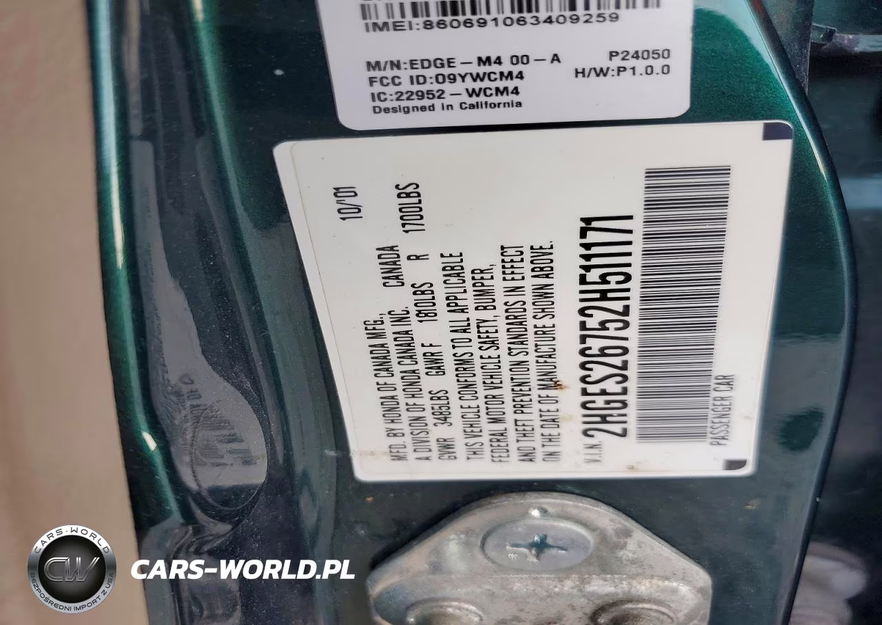 2002 HONDA CIVIC EX VIN:2HGES26752H511171 - 12