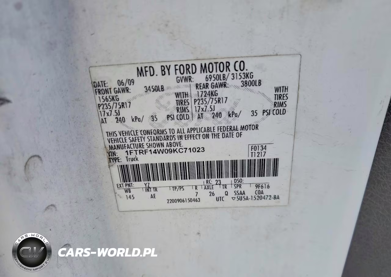 2009 Ford F150 VIN:1FTRF14W09KC71023 - 12
