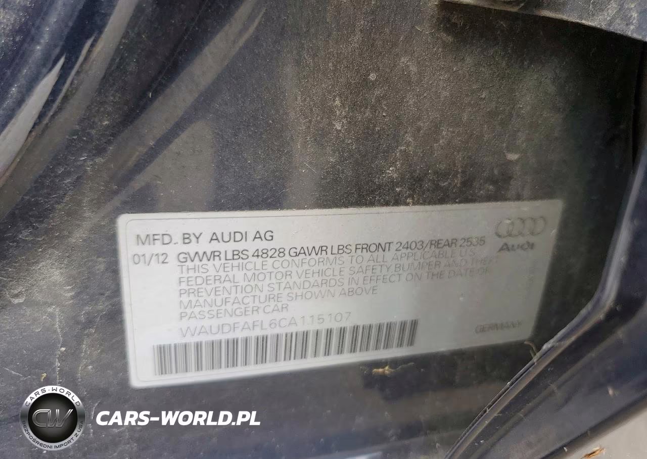 2012 Audi A4 Premium VIN:WAUDFAFL6CA115107 - 12