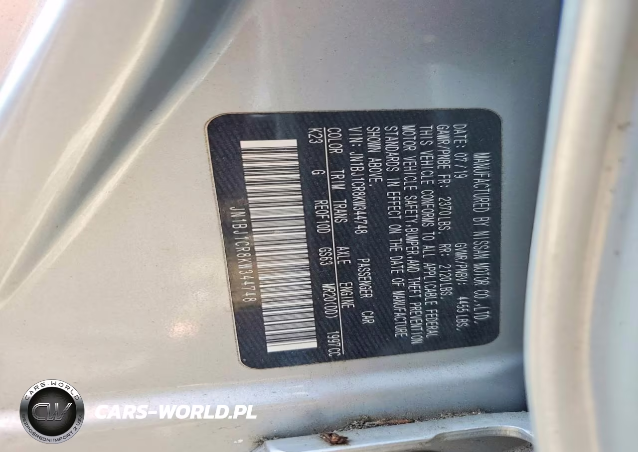 2019 Nissan Rogue Sport S VIN:JN1BJ1CR8KW344748 - 12