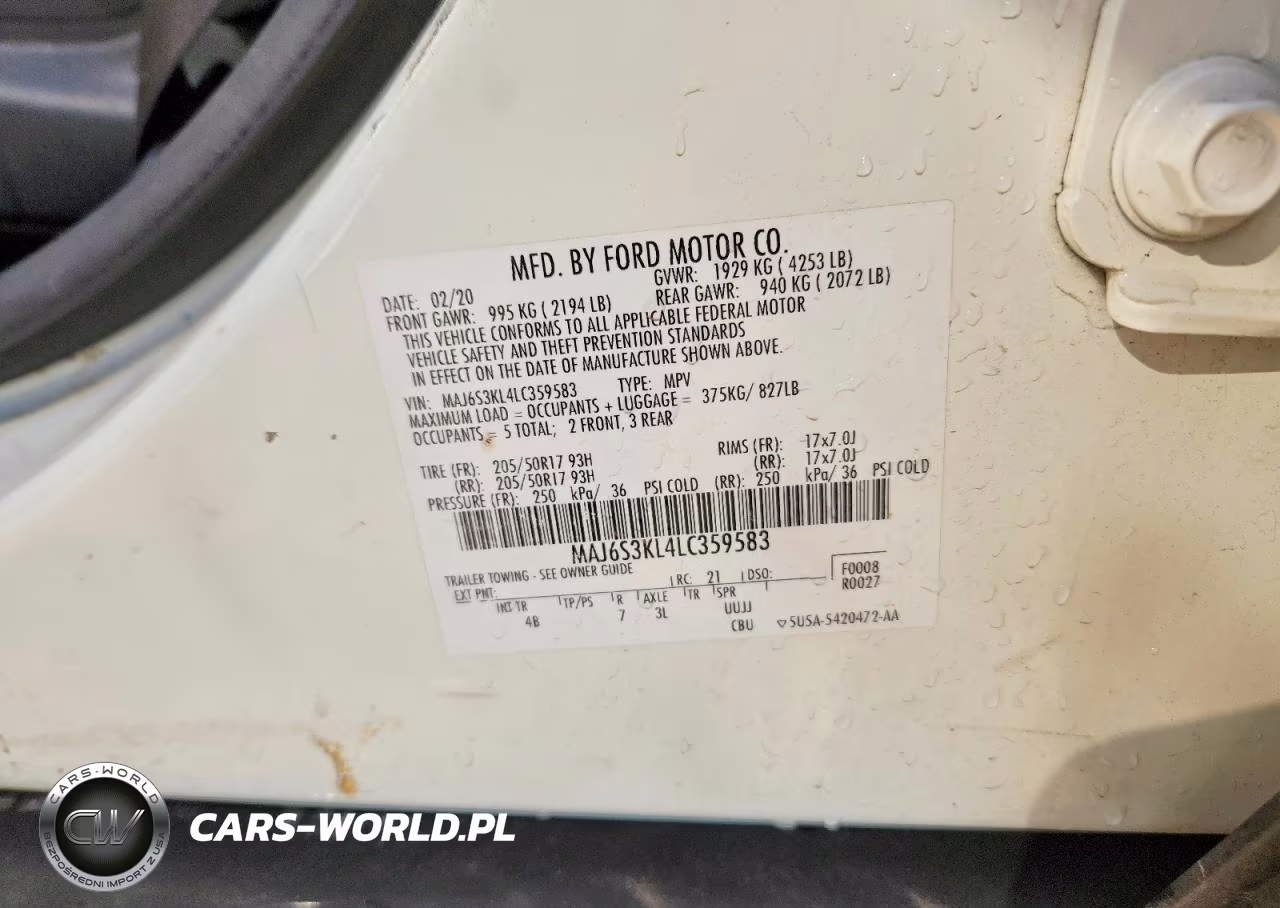 2020 Ford Ecosport Titanium VIN:MAJ6S3KL4LC359583 - 12