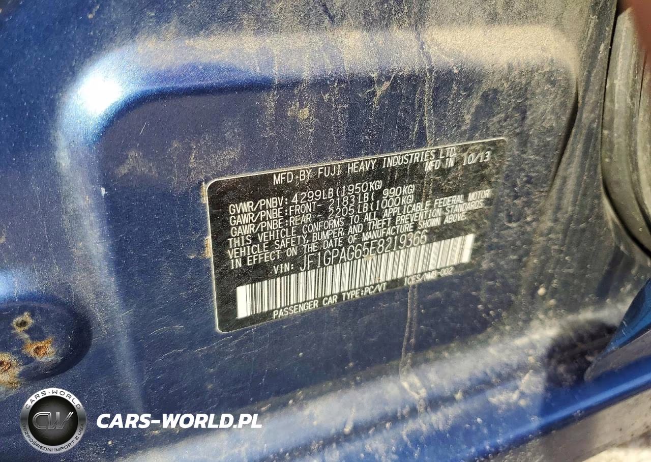 2014 Subaru Impreza Limited VIN:JF1GPAG65E8219366 - 14