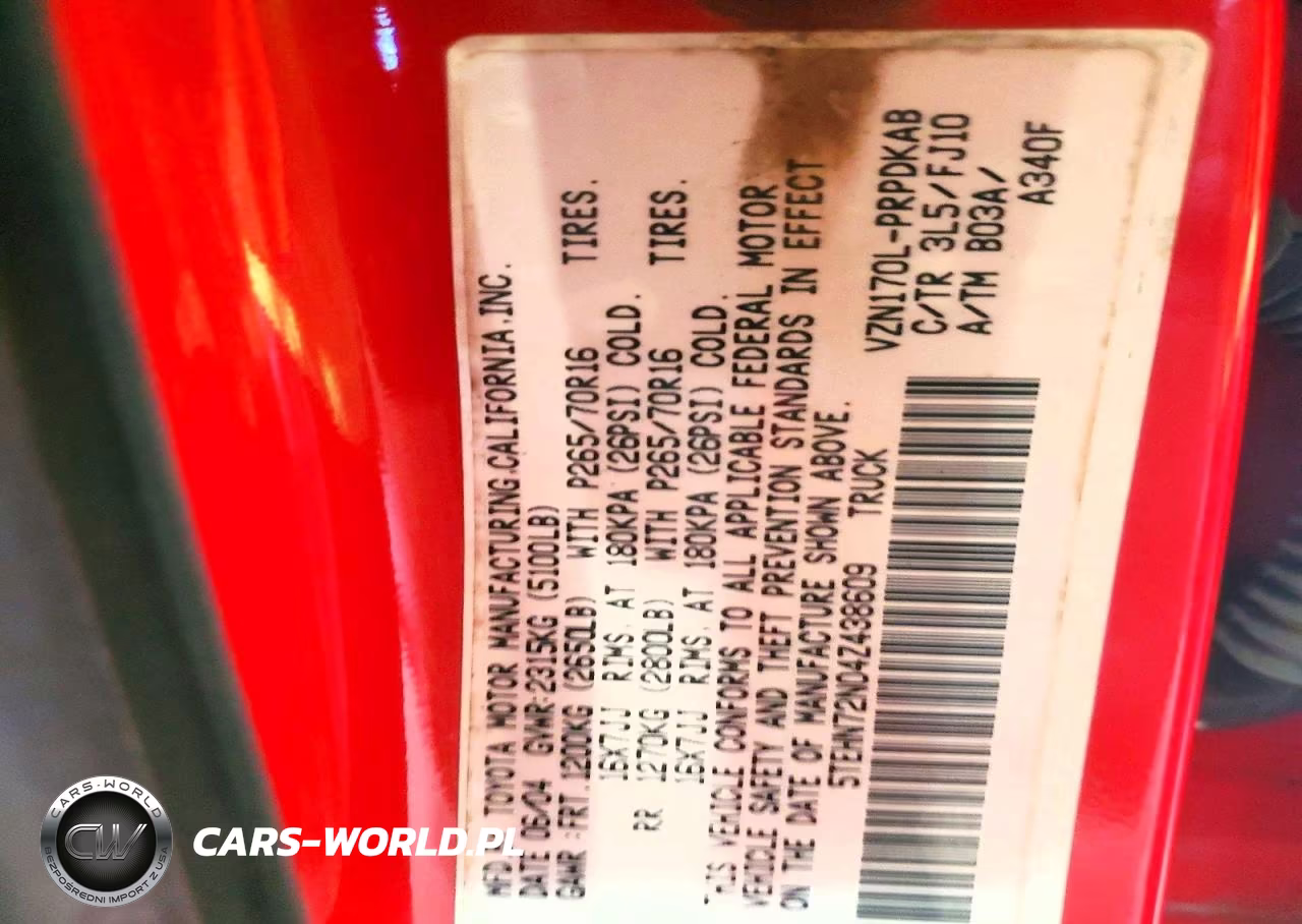 2004 Toyota Tacoma V6 VIN:5TEHN72N04Z438609 - 12