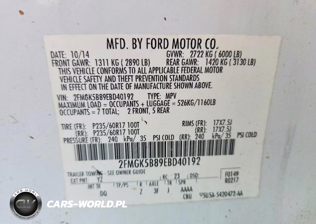2014 Ford Flex Se VIN:2FMGK5B89EBD40192 - 13