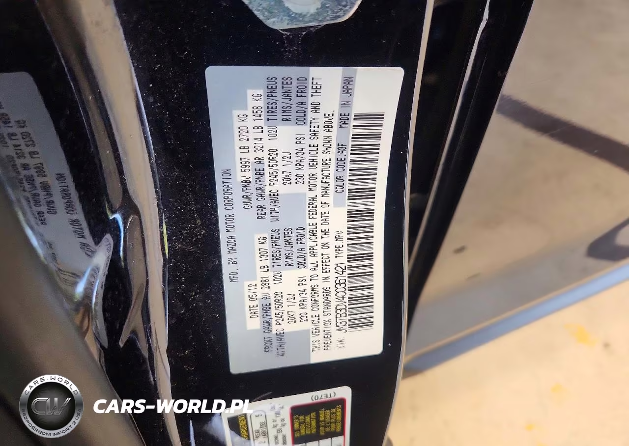 2012 Mazda Cx-9 VIN:JM3TB3DV4C0361421 - 13