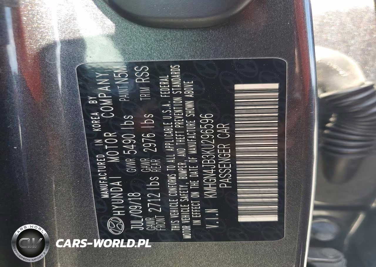 2019 Genesis G80 3.3T Sport VIN:KMHGN4JB3KU296596 - 12