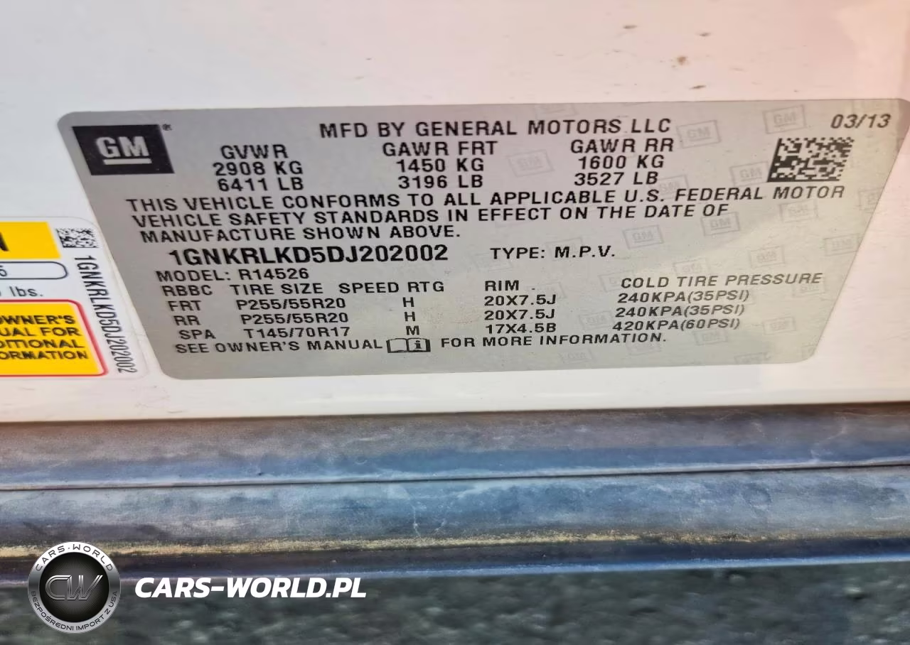 2013 Chevrolet Traverse Ltz VIN:1GNKRLKD5DJ202002 - 13