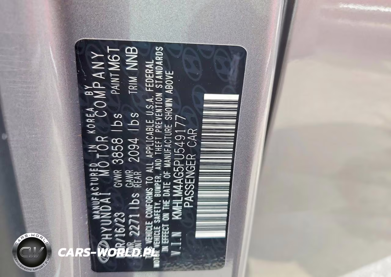 2023 Hyundai Elantra Sel VIN:KMHLM4AG5PU549177 - 12
