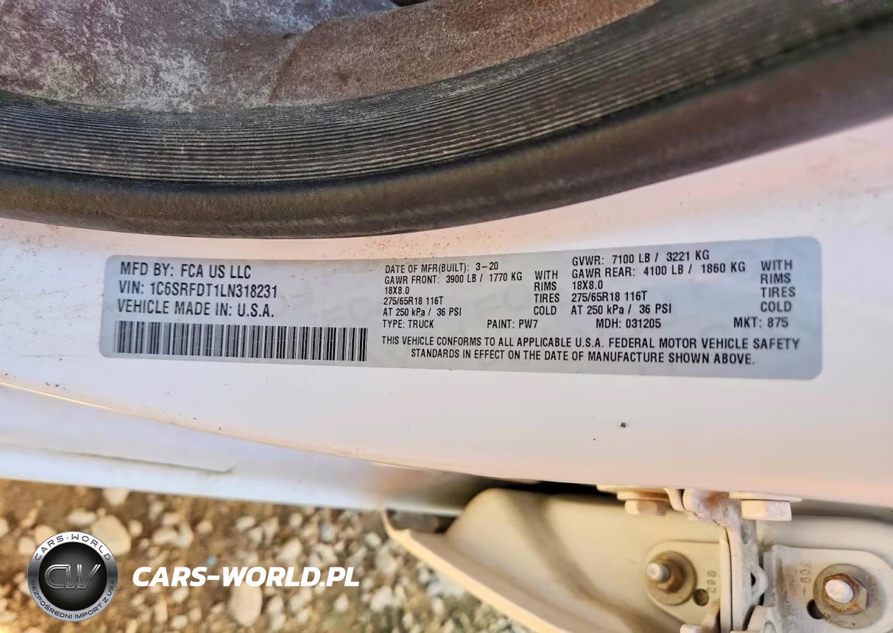 2020 Ram 1500 Laramie VIN:1C6SRFDT1LN318231 - 12