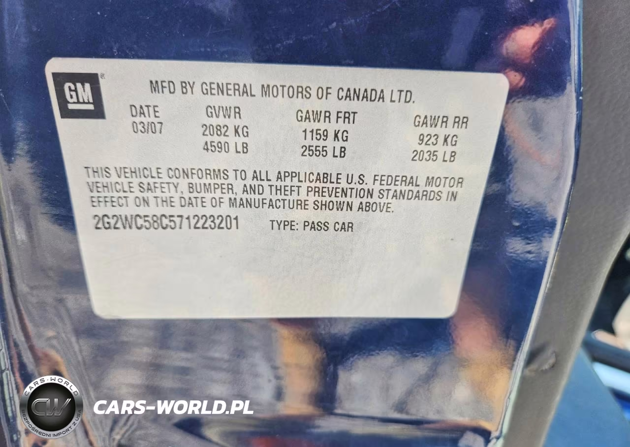 2007 Pontiac Grand Prix Gxp VIN:2G2WC58C571223201 - 12