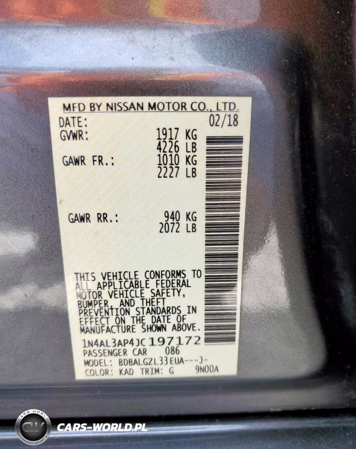 2018 Nissan Altima 2.5 S VIN:1N4AL3AP4JC197172 - 12