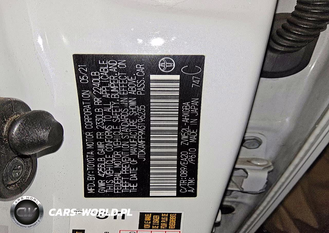 2021 Toyota Prius Prime Xle VIN:JTDKAMFP9M3196235 - 12