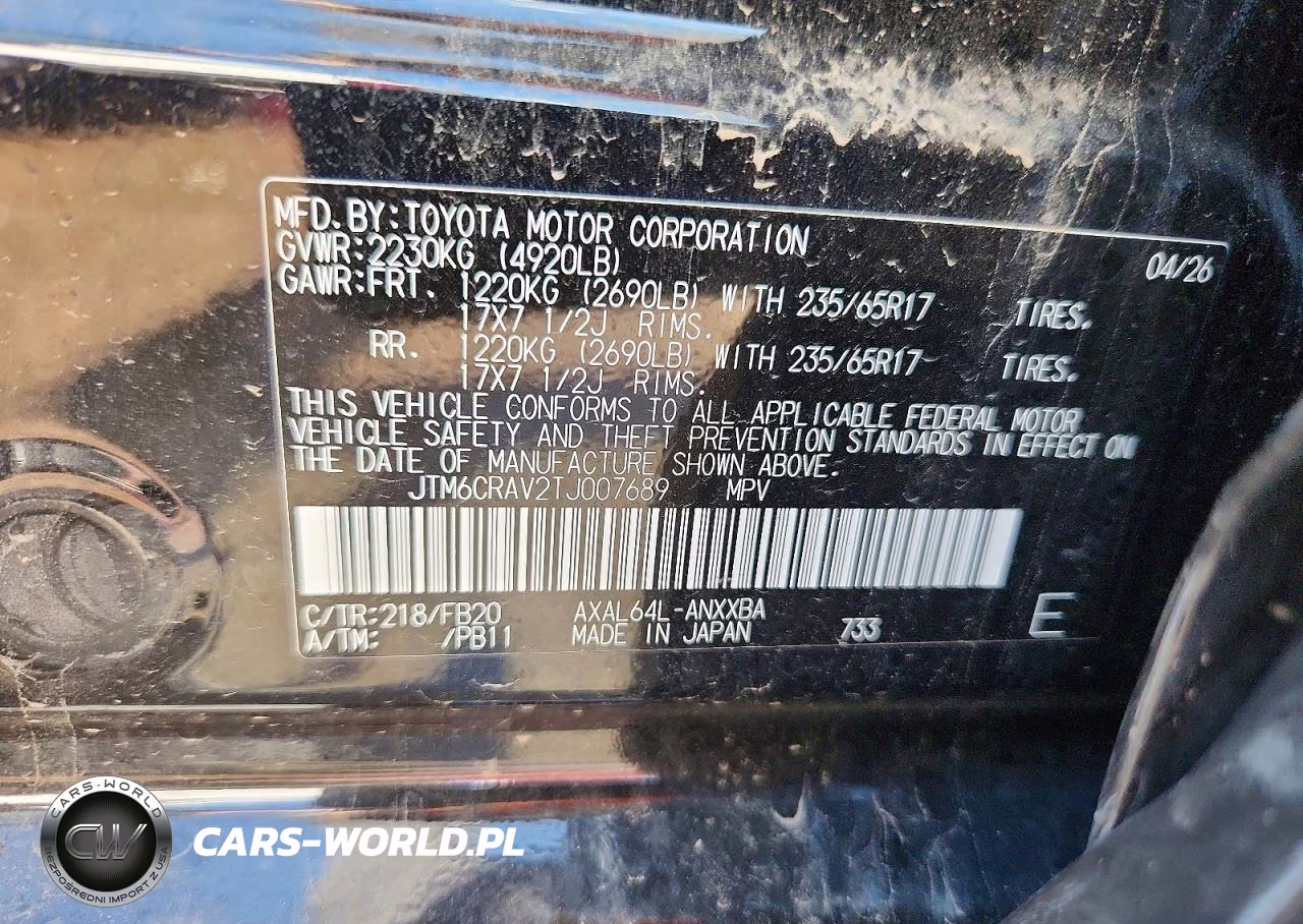 2026 Toyota Rav4 Le VIN:JTM6CRAV2TJ007689 - 12