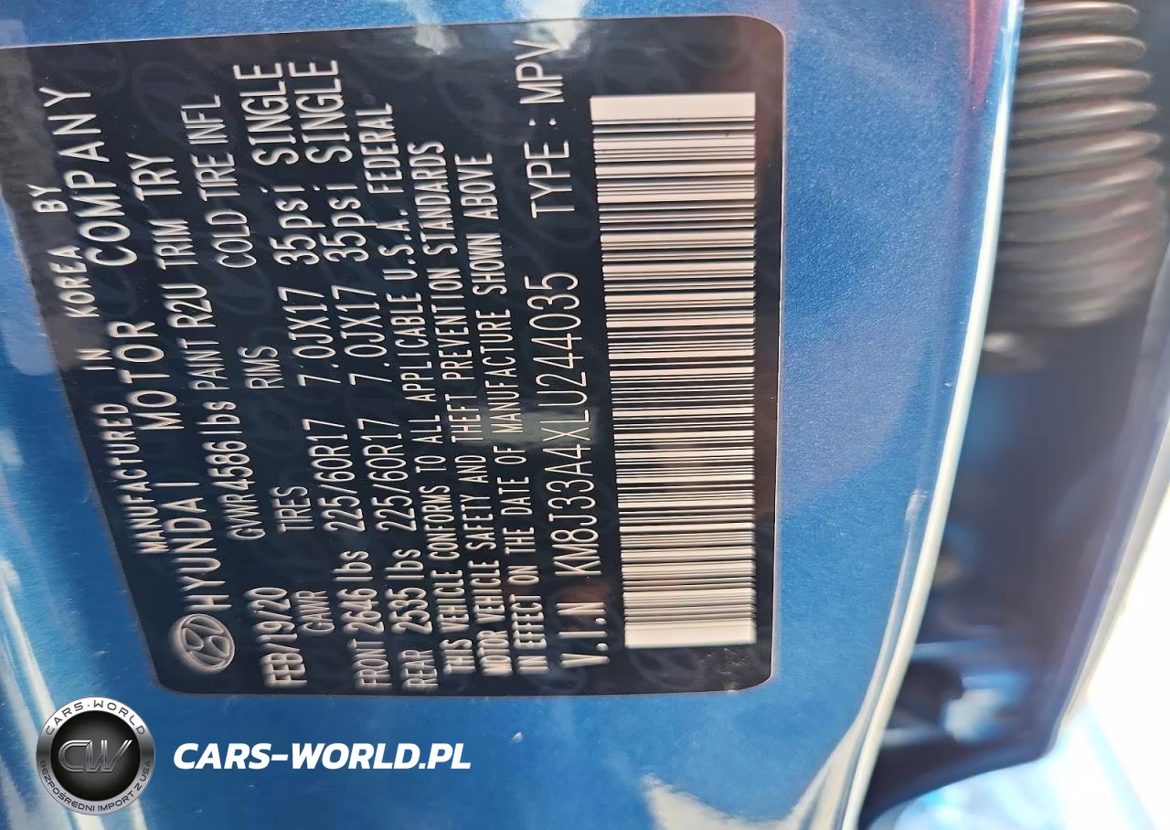 2020 Hyundai Tucson Value VIN:KM8J33A4XLU244035 - 13
