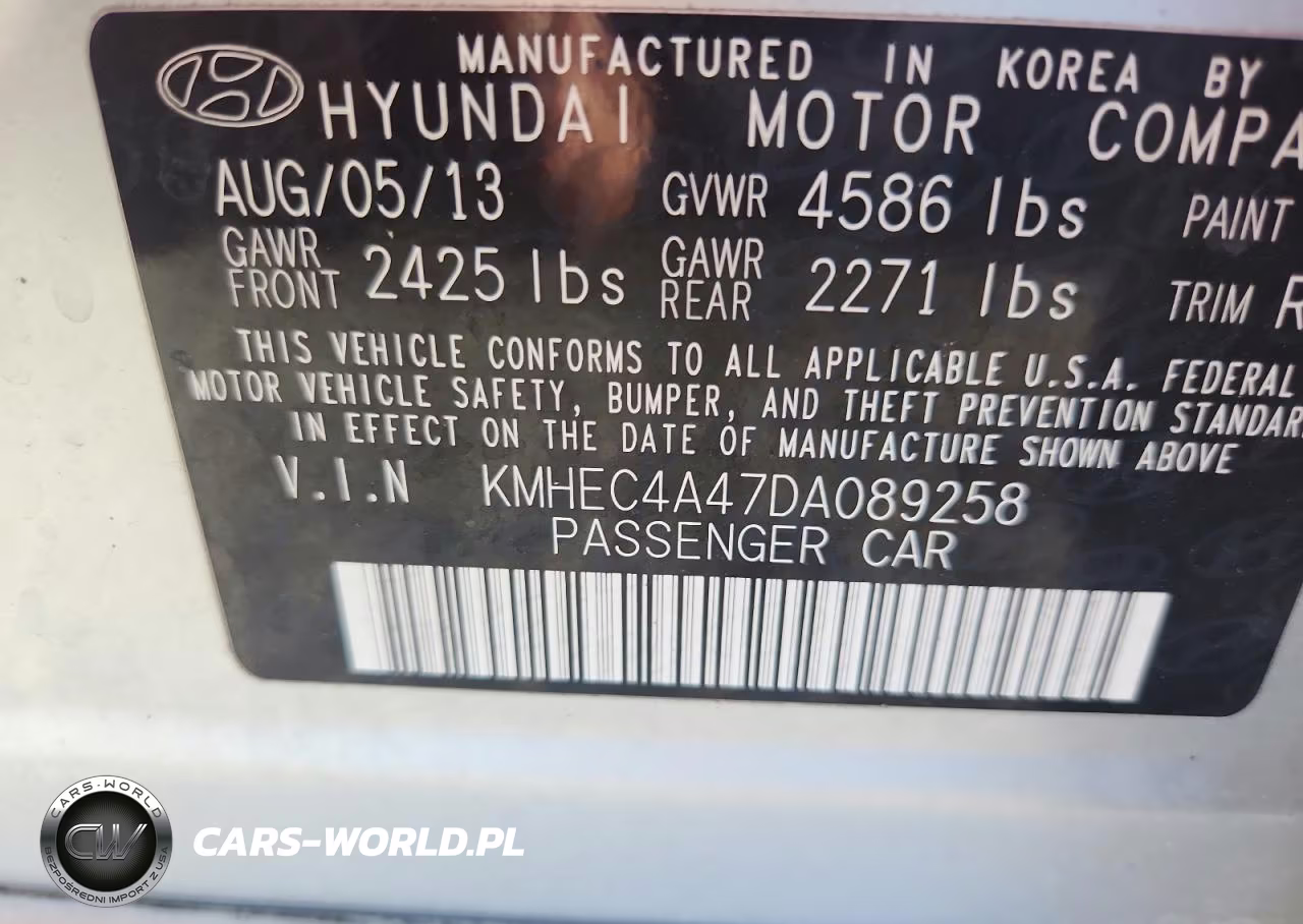 2013 Hyundai Sonata Hybrid VIN:KMHEC4A47DA089258 - 12