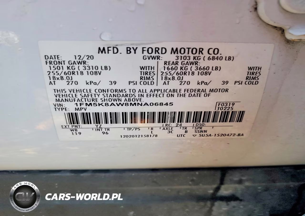 2021 Ford Explorer Police Interceptor VIN:1FM5K8AW8MNA06845 - 13
