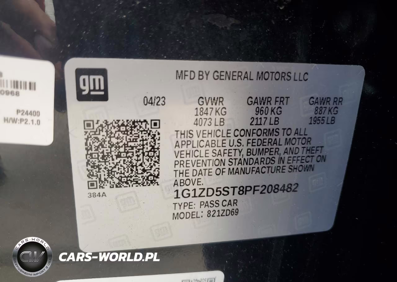 2023 Chevrolet Malibu Lt VIN:1G1ZD5ST8PF208482 - 13