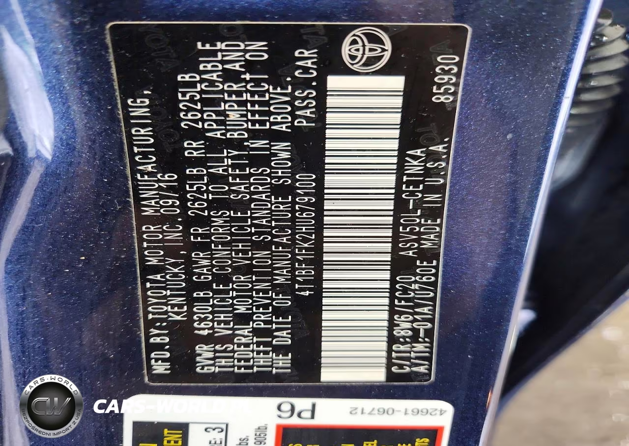 2017 Toyota Camry Le VIN:4T1BF1FK2HU679100 - 12