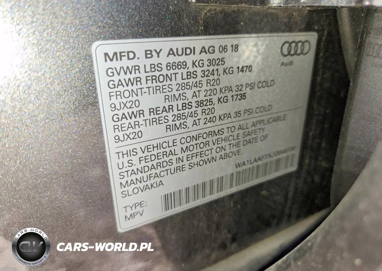 2018 Audi Q7 Premium Plus VIN:WA1LAAF7XJD048730 - 12