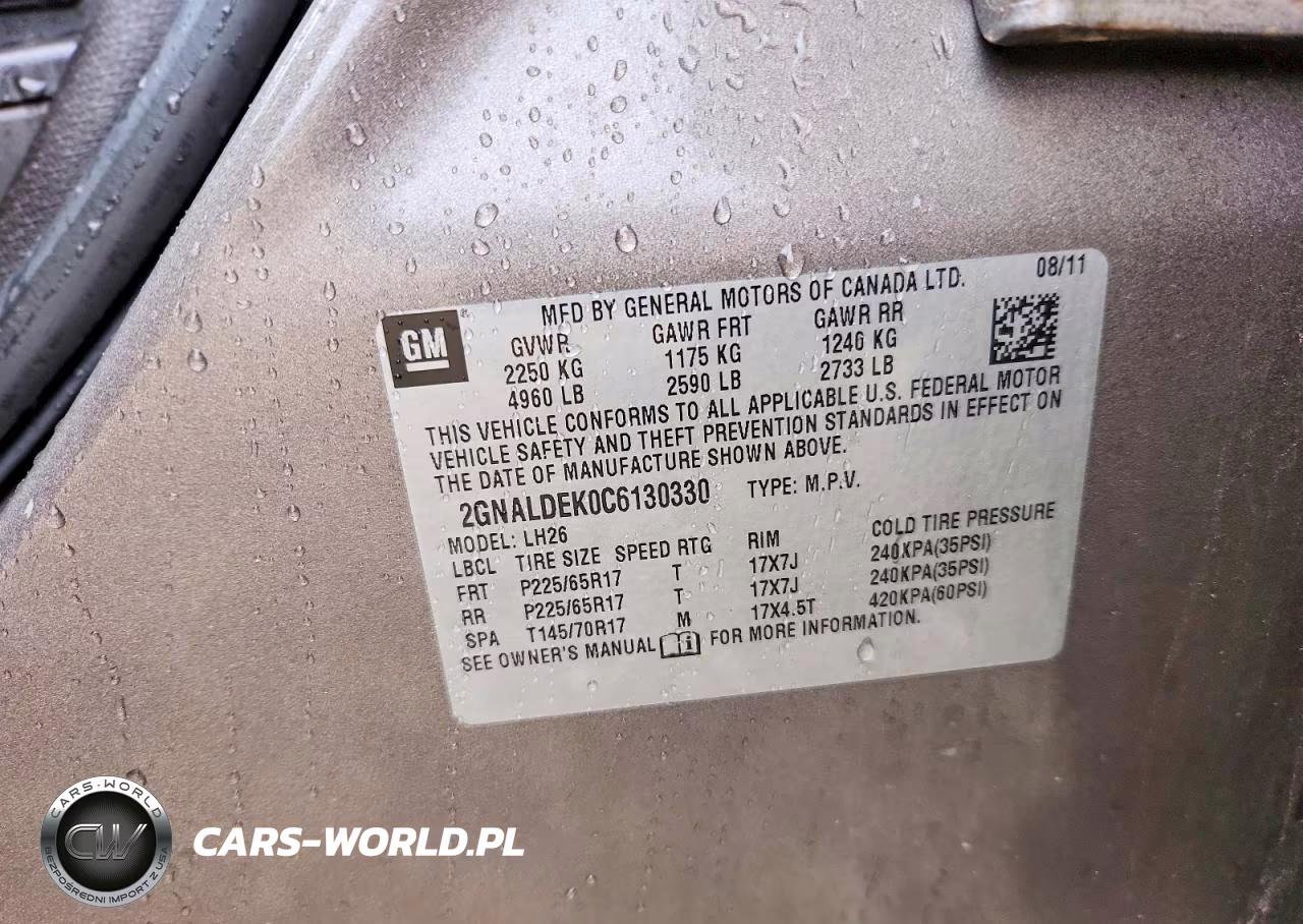 2012 Chevrolet Equinox Lt VIN:2GNALDEK0C6130330 - 12