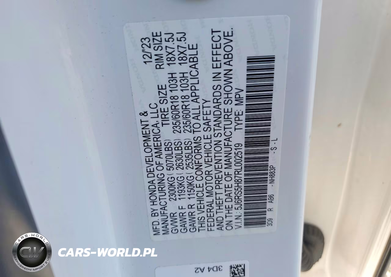 2024 Honda Cr-V Sport-L VIN:5J6RS5H87RL002519 - 12