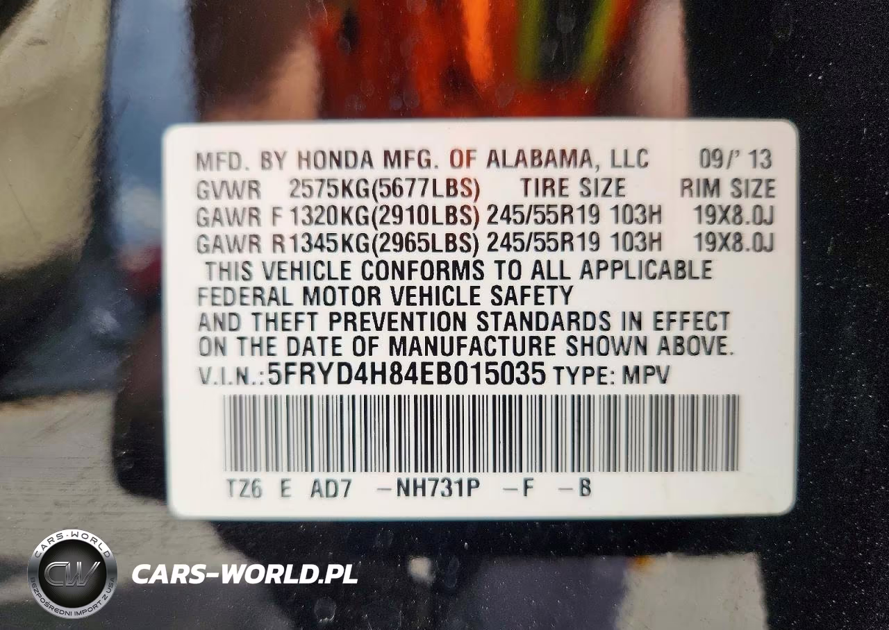 2014 Acura Mdx Advance VIN:5FRYD4H84EB015035 - 13