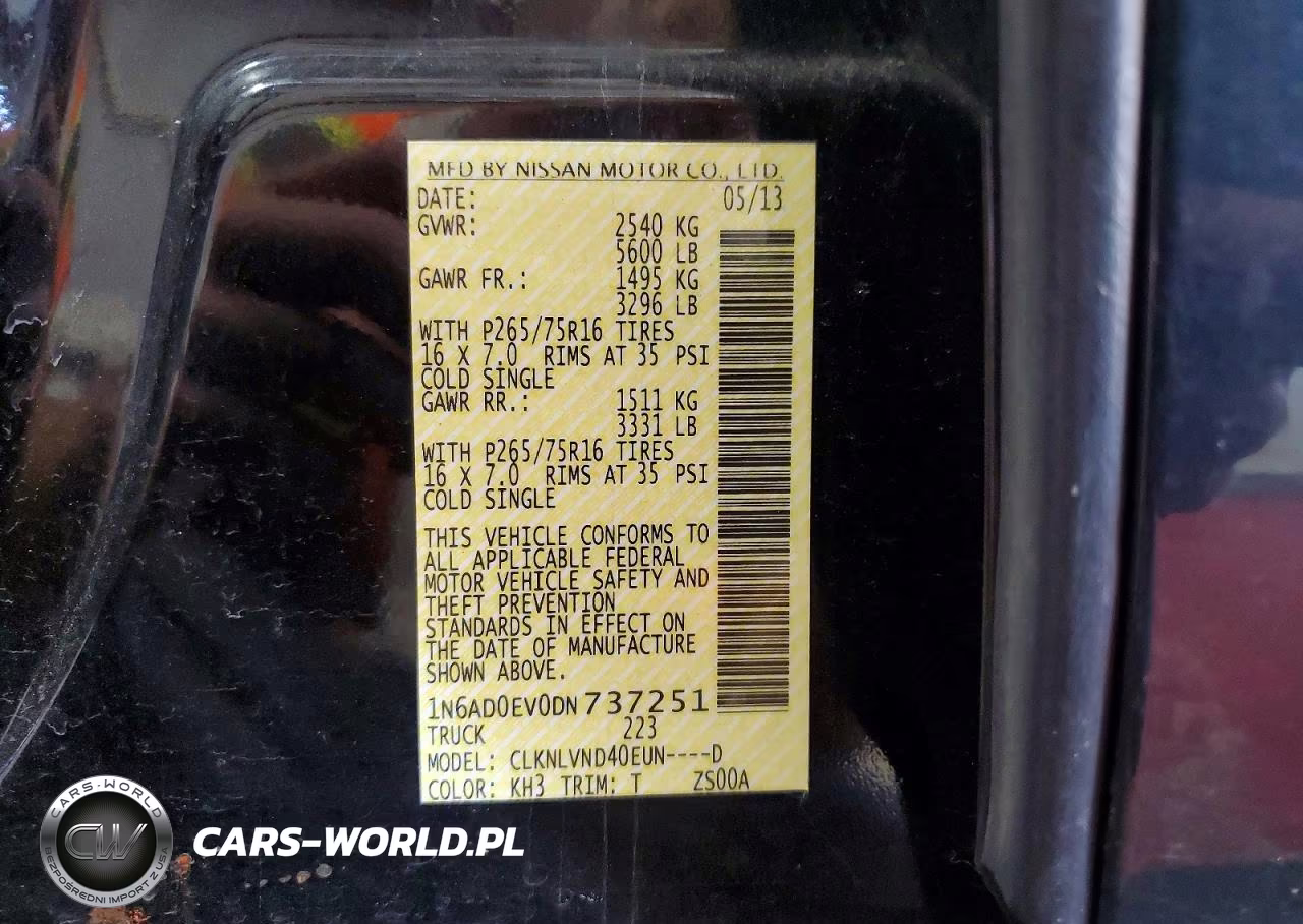2013 Nissan Frontier S VIN:1N6AD0EV0DN737251 - 12