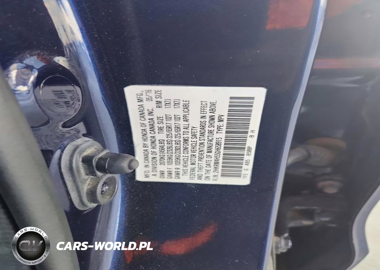 2016 Honda Cr-V Ex VIN:2HKRM4H55GH658915 - 12