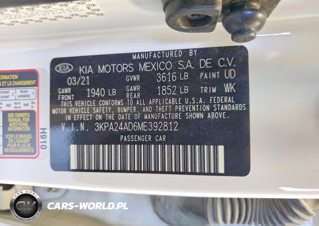 2021 Kia Rio S VIN:3KPA24AD6ME392812 - 12
