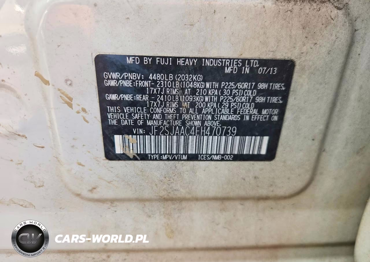 2014 Subaru Forester 2.5I VIN:JF2SJAAC4EH470739 - 14