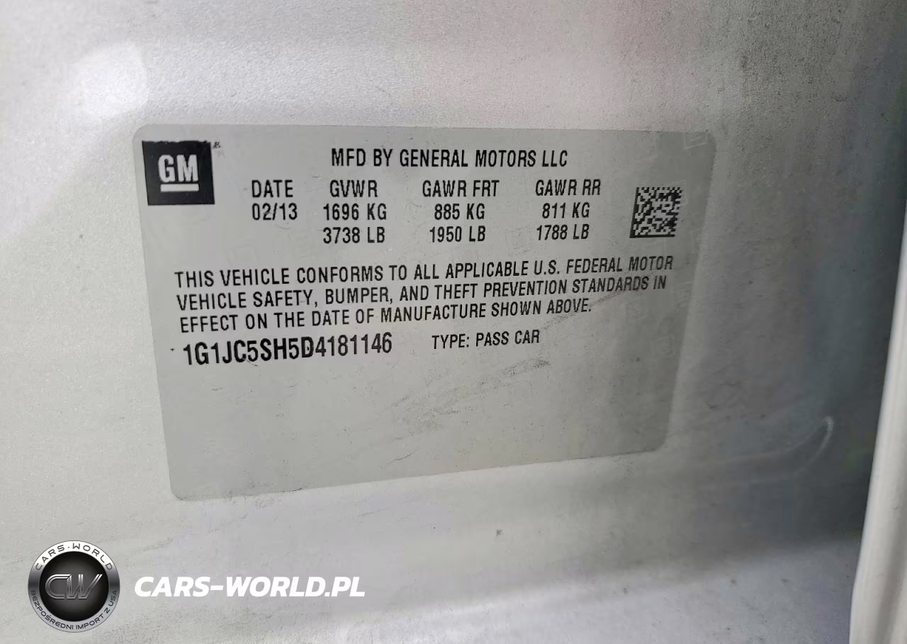 2013 Chevrolet Sonic Lt VIN:1G1JC5SH5D4181146 - 12