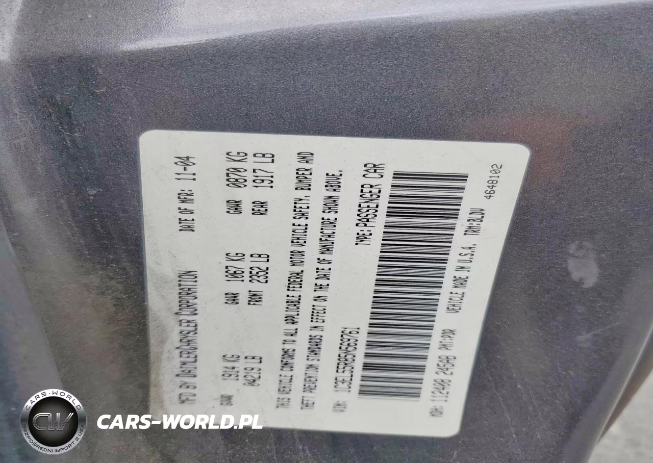 2005 Chrysler Sebring Touring VIN:1C3EL55R85N569761 - 12