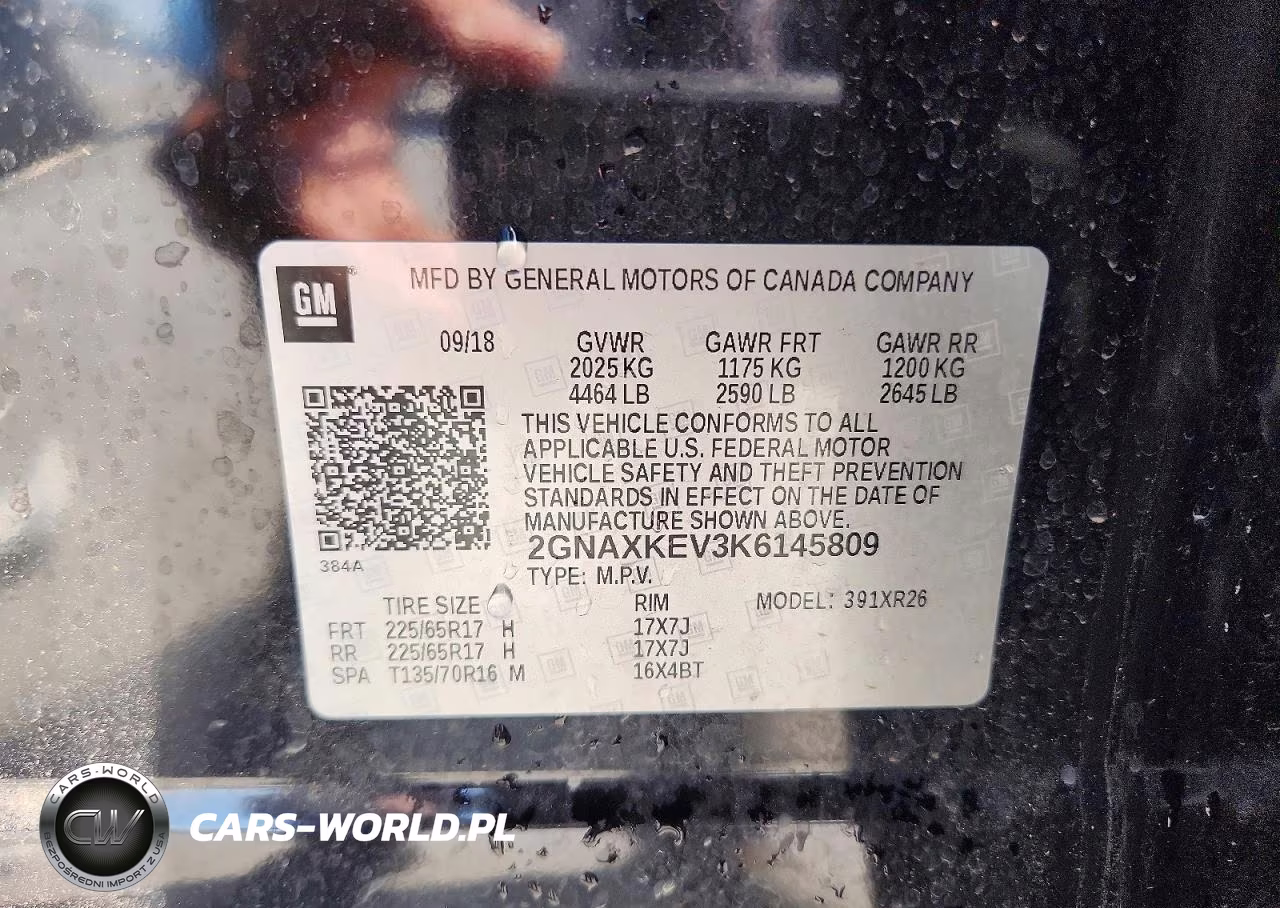 2019 Chevrolet Equinox Lt VIN:2GNAXKEV3K6145809 - 13