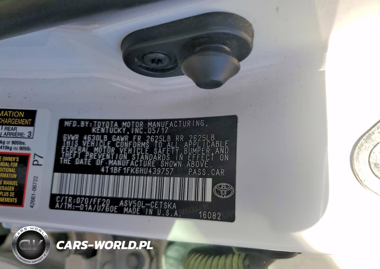 2017 Toyota Camry Se VIN:4T1BF1FK6HU439757 - 12