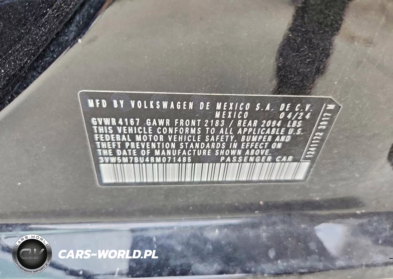 2024 Volkswagen Jetta S VIN:3VW5M7BU4RM071485 - 12