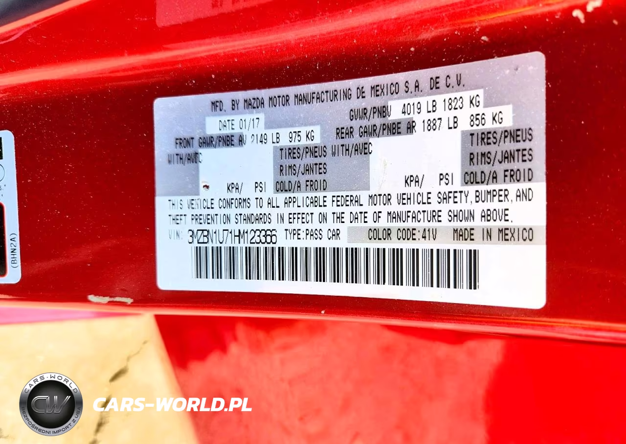 2017 Mazda 3 Sport VIN:3MZBN1U71HM123366 - 12