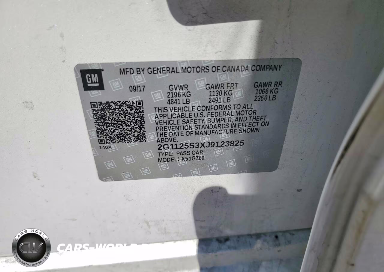 2018 Chevrolet Impala Premier VIN:2G1125S3XJ9123825 - 12