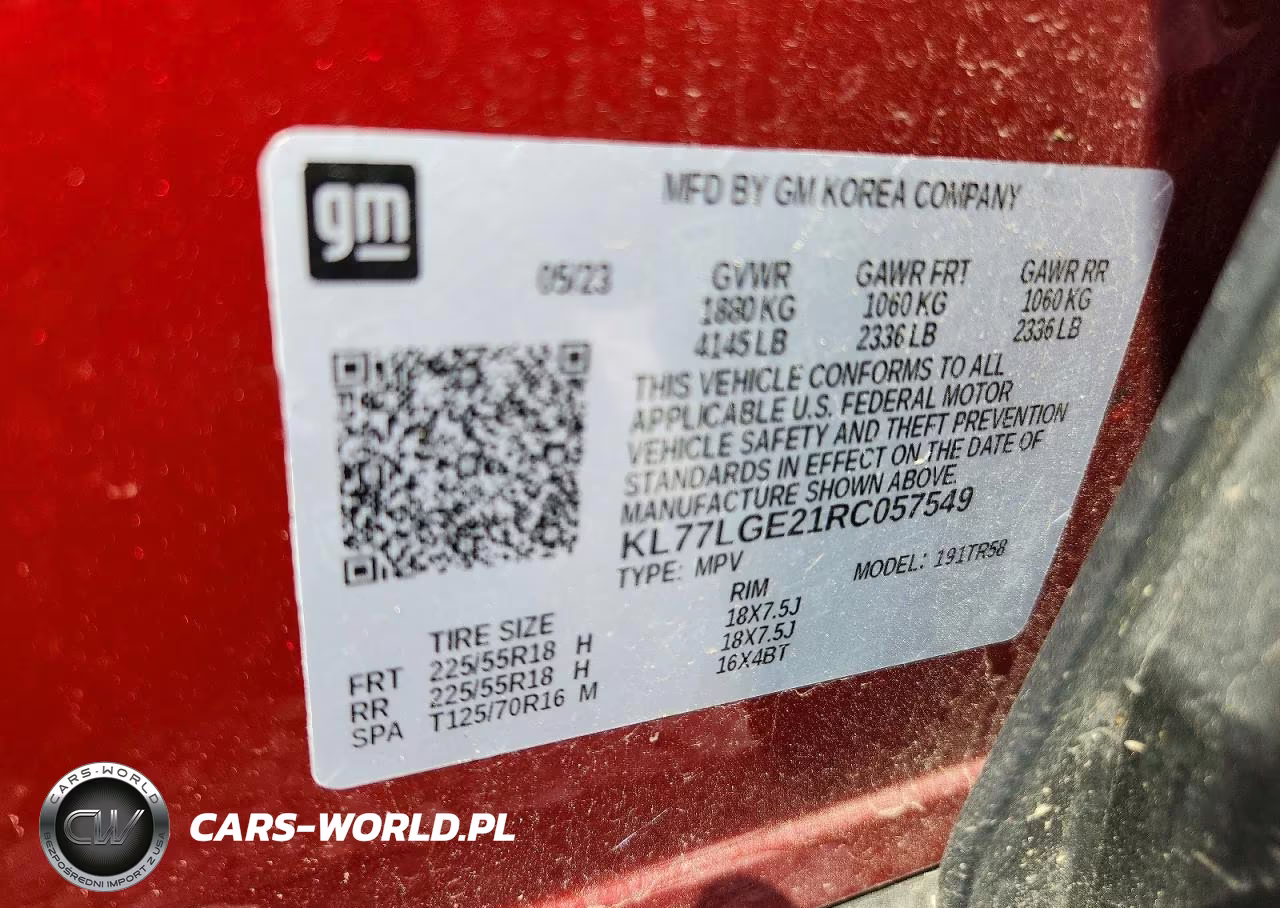2024 Chevrolet Trax 1Rs VIN:KL77LGE21RC057549 - 13