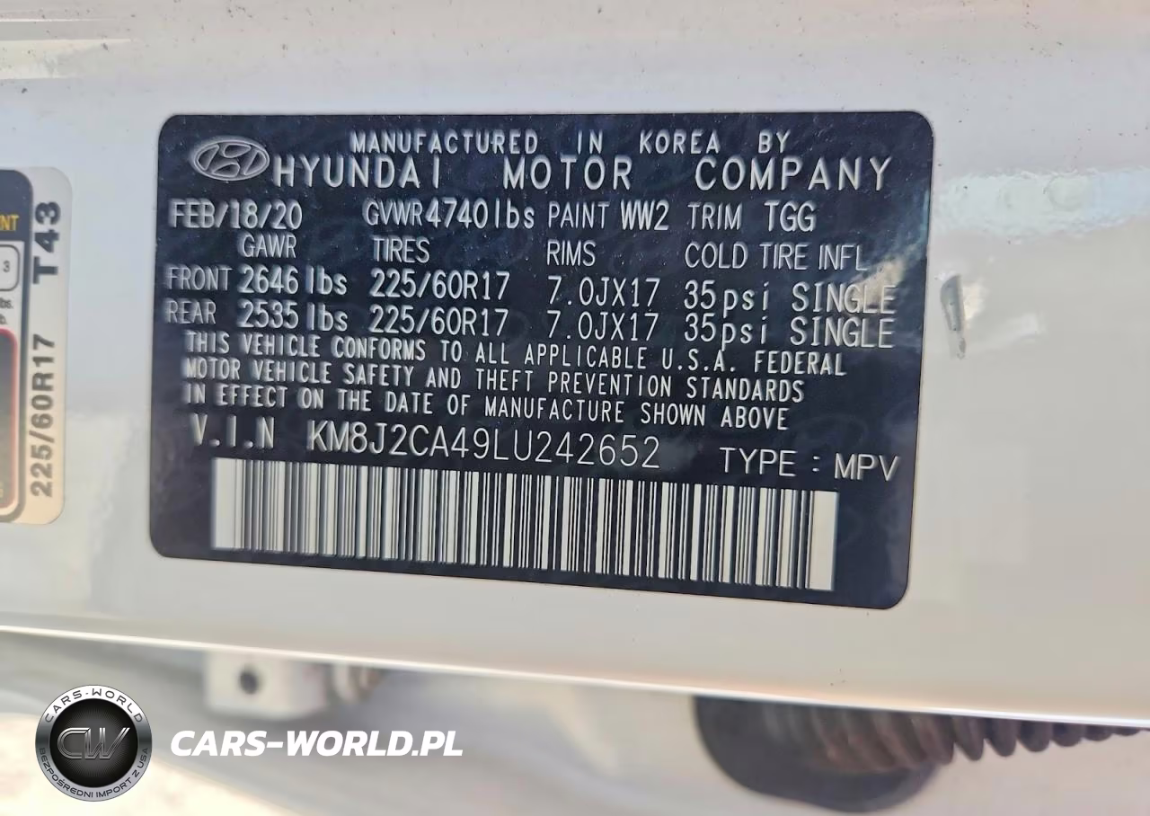 2020 Hyundai Tucson Se VIN:KM8J2CA49LU242652 - 14