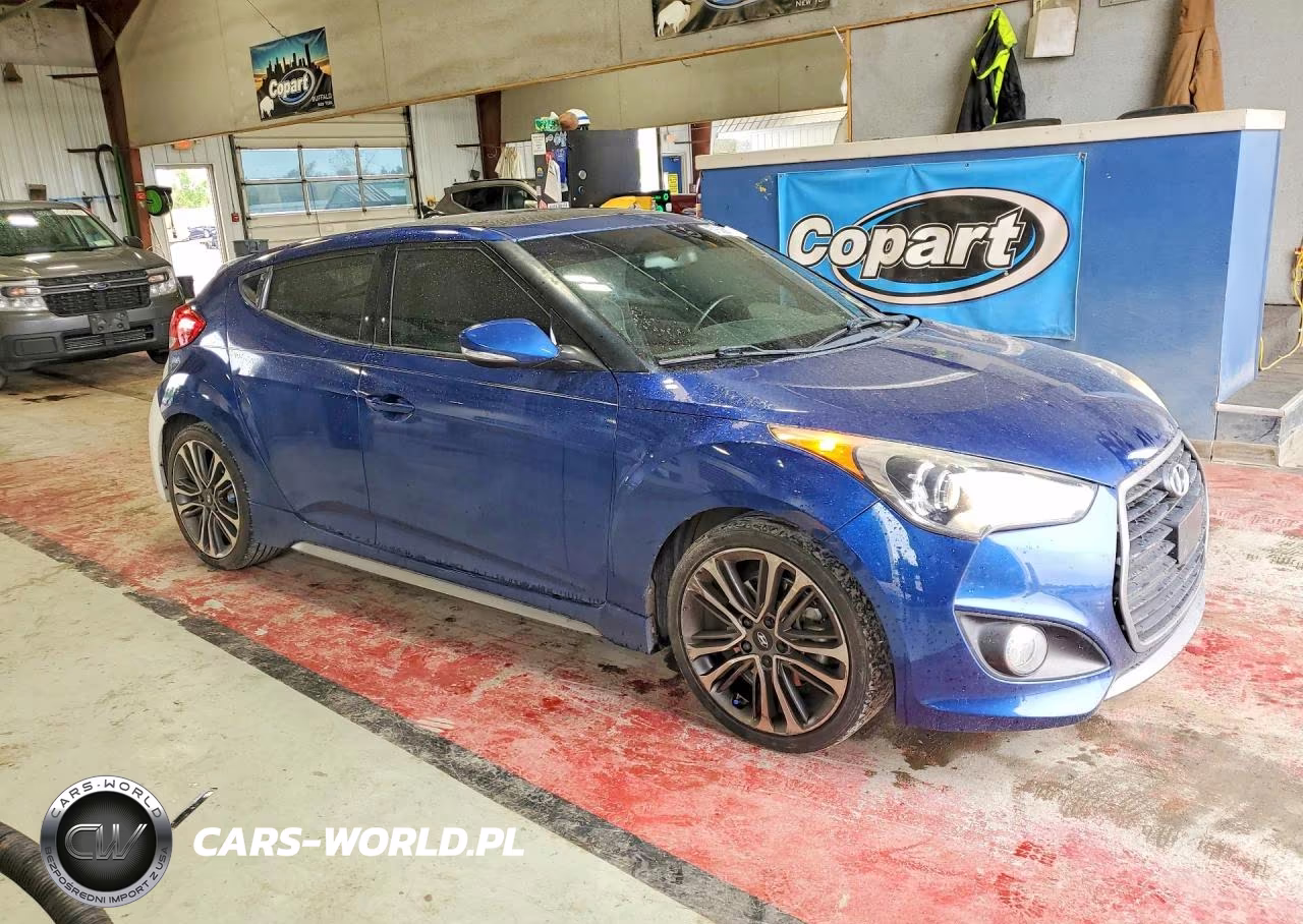2017 Hyundai Veloster Turbo VIN:KMHTC6AE7HU308588 - 4